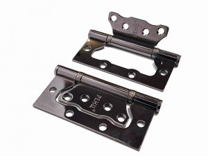 Петля без врезки РЕНЦ 100*75*2,5, 2 подшип. б/колп. черный никель IN100-2BB FH BN(2шт)