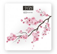 Весы напольные эл. TDM  &quot;Сакура&quot;, стекло, до 180кг, деление 0,01кг, 28*28см SQ4012-0001