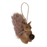 СНОУ БУМ Сувенир елочный Белка 10 см, полиэстер, коричневый, 3 вида