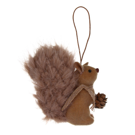 СНОУ БУМ Сувенир елочный Белка 10 см, полиэстер, коричневый, 3 вида