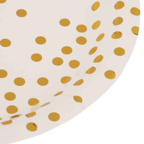 Fntastic Набор тарелок одноразовых, 6 шт, 18 см, бумага, белый, черный