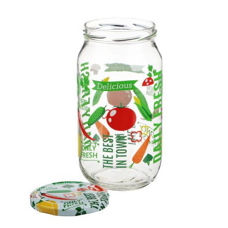 HEREVIN Набор банок с крышками 4шт., стекло, 1000мл, 330377-152