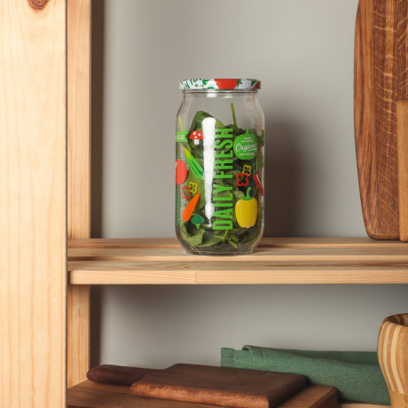 HEREVIN Набор банок с крышками 4шт., стекло, 1000мл, 330377-152