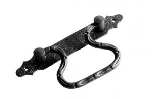 Домарт Ручка-скоба откидная (185) мод.2 кованая СУЗДАЛЬ черный (10)