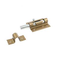 Засов накл. &quot;Делга&quot; (золотистый) круглый Универсальный (МАЛЫЙ)   \40