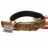 Ошейник кожа+кожаный подклад тиснение ширина 25 мм длина 50 см