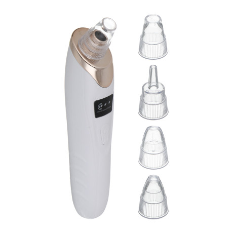 LEBEN Аппарат для массажа и чистки пор, 5 насадок, 350мАч, белый