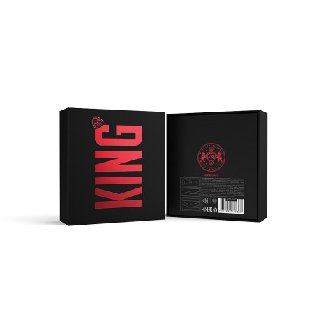 BY Ф.Киркоров Чехол для сигаретной пачки KING, силиконовый, чёрный