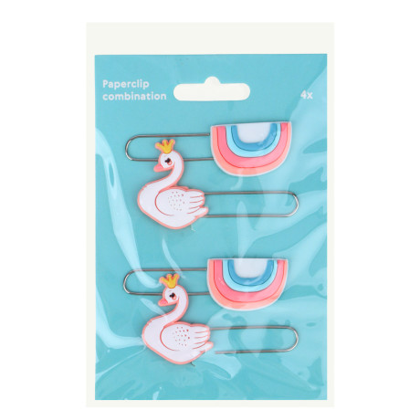 ЦАРЕВНА ЛЕБЕДЬ Набор скрепок фигурных, 4 штуки, 8,8х12,9см, в картонной коробке