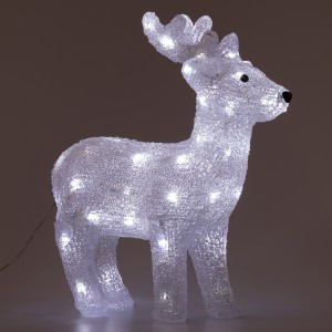 ЭРА Фигура новогод. акрил Олень 50LED xолод. белый, 10мерц., 31x13x37см, 220V, IP20 Б0051953