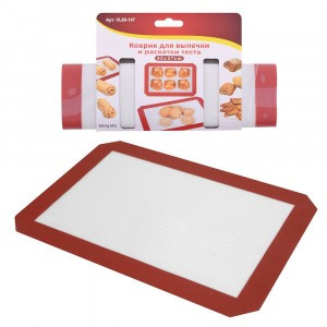 Коврик д/выпечки и раскат.теста,42*27см(кратность 2шт!!!),силикон армир.стекловол VL80-147 Мультидом
