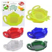 Подставки д/чайн.пакет, набор 4шт/уп, цена за уп (кратность 10шт!!!), 11*7см, пласт МП76-2 Мультидом