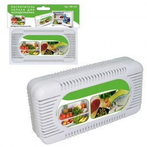 Поглотитель запаха д/холодил, 13*7*3см (кратность 5шт!!!), пластик,уголь древесный J80-161 Мультидом