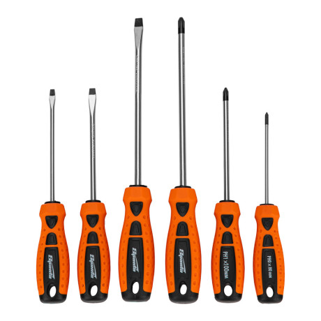 Набор отверток "Point", CrV, двухкомпонентные рукоятки, 6 шт, Sparta