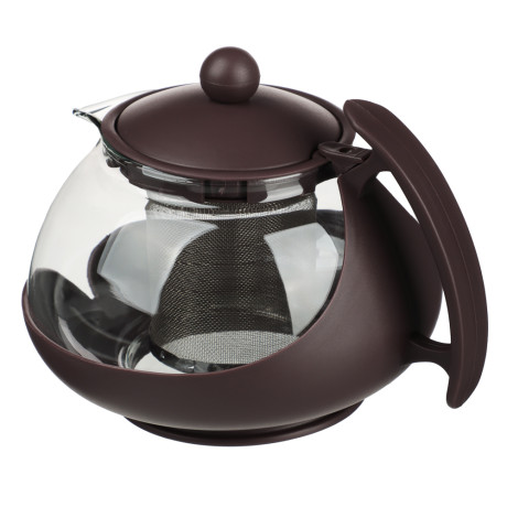 VETTA Чайник заварочный 750мл, овальный,  ситечко из нержавеющей стали, стекло, полипропилен