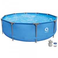Бассейн круглый со стальным каркасом Avenli 3.05м*76cм 12015EU, фильтр-насос 300 галлонов