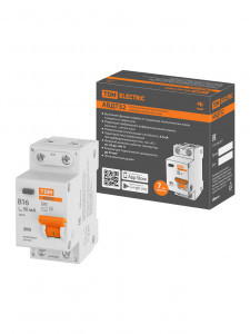 TDM дифф. автоматические выкл. АВДТ 32 2P (1P+N) B16А 30мА 4,5кА тип АС SQ0202-0520