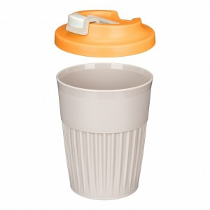 Стакан с клапаном 350мл пластик, светло-бежевый 434219634 Бытпласт