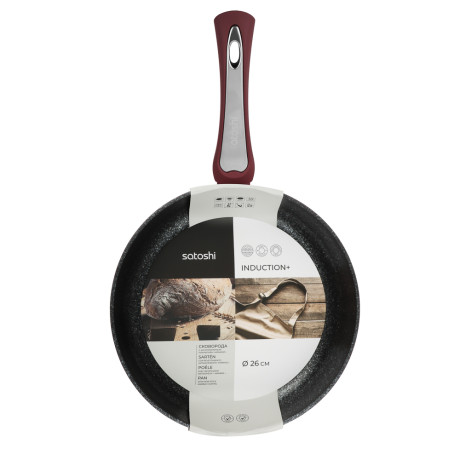 SATOSHI Ла Мери Сковорода литая d=26см, антипригарное покрытие мрамор, индукция