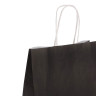 Пакет подарочный с кручеными белыми ручками L 24x14x3 0см, "Черный" внутри белый