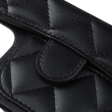 ВСЁГАЗИН Чехол для смартфона Дизайн, iP - 12/12 pro, черный, фэшн, цепочка c черной кожей и кулоном