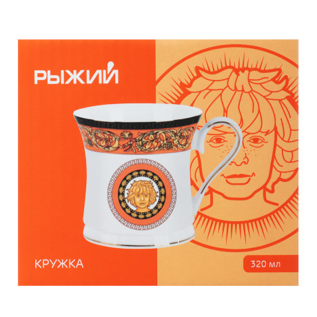 Рыжий Кружка, 320мл, фарфор, подарочная упаковка