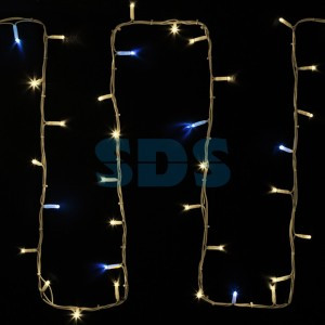 Гирлянда-нить Дюраплей LED 20м, 200 LED, бел.кауч, мерц.кажд.5, тепл.бел. без б/п 315-536 Neon Night