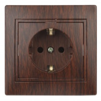 ЭРА Intro Plano роз. СУ 1 мест. (земля, керамика) 16А-250В венге 1680