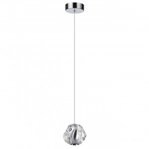 ODEON LIGHT 5084/5L L-VISION ODL25 хром/прозр./мет/акрил подвес св-к LED 5W 4000K 250lm JEMSTONE