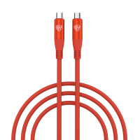 Кабель для зарядки Type C-Type C BY Flexi, 1 м, 5А, Быстрая зарядка, PD 65Вт, оранжевый