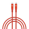 Кабель для зарядки Type C-Type C BY Flexi, 1 м, 5А, Быстрая зарядка, PD 65Вт, оранжевый