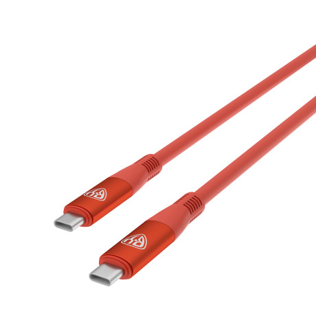 Кабель для зарядки Type C-Type C BY Flexi, 1 м, 5А, Быстрая зарядка, PD 65Вт, оранжевый