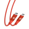 Кабель для зарядки Type C-Type C BY Flexi, 1 м, 5А, Быстрая зарядка, PD 65Вт, оранжевый