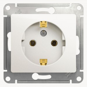 Systeme Electric GLOSSA мех. роз. СУ 1 мест. перламутр (пл.осн., земля) GSL000643 (20!)