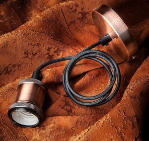 General LOFT патрон E27 подвесной с клеммой (ретро-провод ПВС 2x0.75, 1м) медь GLH-ME-E27 682300