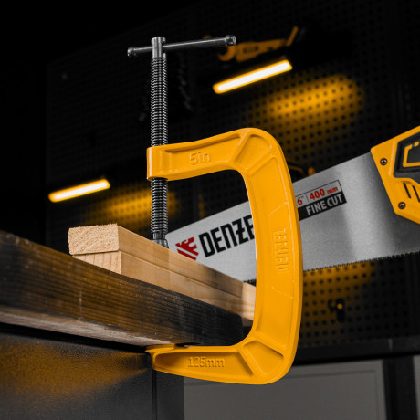 Струбцина G-образная, усиленная, 125 мм Denzel