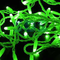 &quot;Гирлянда-нить (24V) 100LED, зел. 10м, мерц., бел.ПВХ, без б/п (код554196) 305-234 Neon Night