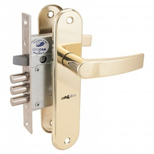 Рязань ЗВ 9-6/13 латунь б/о 77312 м/о 55мм Замок врезной с/руч (9)