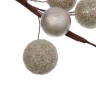 СНОУ БУМ Ветка с декоративными шариками 34 см, металл, пластик, глиттер, 2 цвета, золото, шампань