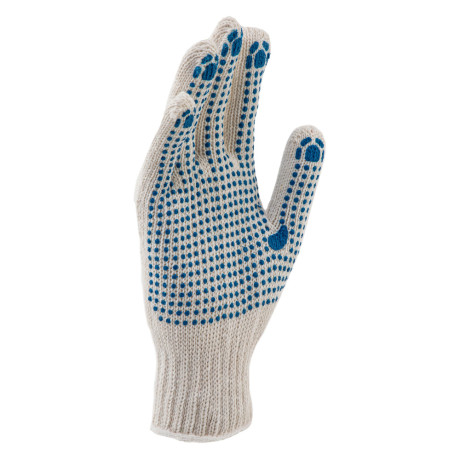 Перчатки х/б, ПВХ покрытие, "Точка", 7 класс Сибртех