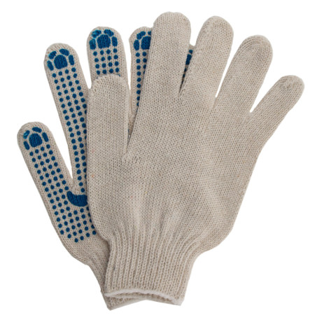 Перчатки х/б, ПВХ покрытие, "Точка", 7 класс Сибртех