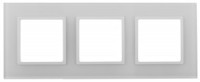 ЭРА 14 Elegance рамка СУ 3 мест.стекло, белый+бел (замена на код 841090) 14-5103-01 5404