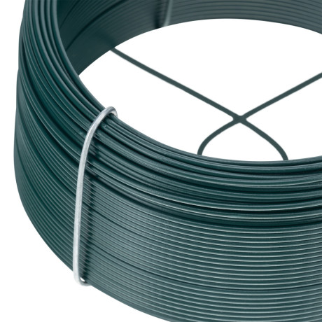 Проволока с ПВХ покрытием, зеленая 1.2 мм, длина 50 м Сибртех
