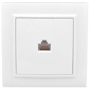 EKF Минск роз. телеф./комп. СУ 2 мест. бел. (RJ11+RJ45) ERK00-135-10