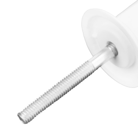 Ручка-кнопка РК1 пласт, белая, 5 шт, (Металлист)