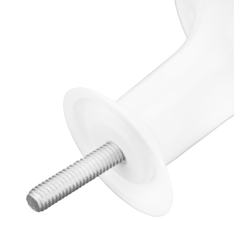 Ручка-кнопка РК1 пласт, белая, 5 шт, (Металлист)