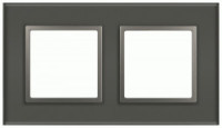 ЭРА Elegance рамка СУ 2 мест. стекло титан 14-5102-16 65835