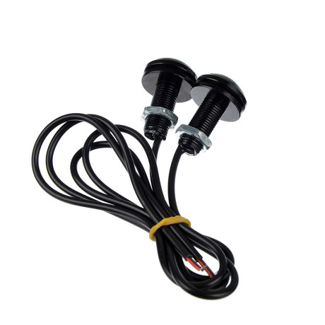 ЕРМАК Дневные ходовые огни, LED, алюм. корп.,диам.23мм , 12V, белый, 2шт.