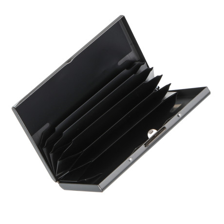 Кардхолдер книжка с защитой от считывания 6 слотов тм ЮL, алюминий, пластик, 9,8х6,5 см, 3 цвета