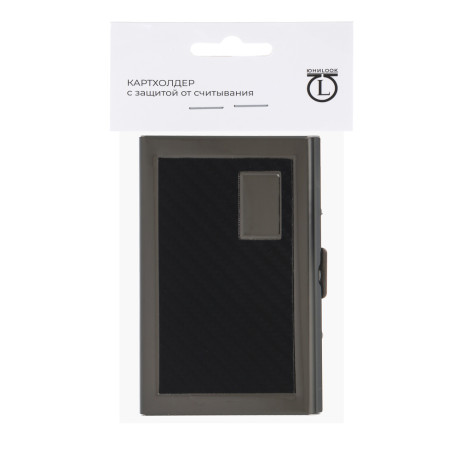 Кардхолдер книжка с защитой от считывания 6 слотов тм ЮL, алюминий, пластик, 9,8х6,5 см, 3 цвета